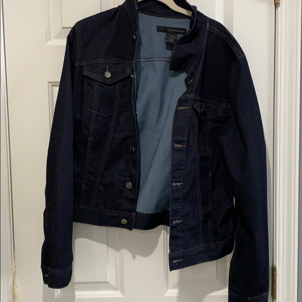 Dark blue jean jacket